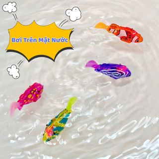 Đồ Chơi Cá Điện Tử Bơi Trong Nước Cho Bé Robot Fish Kèm Đèn LED Phát Sáng Nhựa ABS An Toàn Đồ Chơi Nhà Tắm Cho Bé