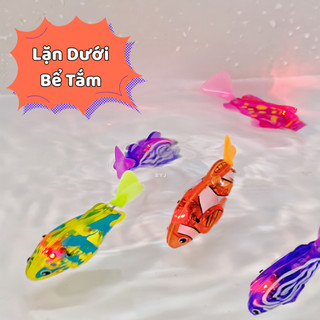 Đồ Chơi Cá Điện Tử Bơi Trong Nước Cho Bé Robot Fish Kèm Đèn LED Phát Sáng Nhựa ABS An Toàn Đồ Chơi Nhà Tắm Cho Bé