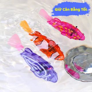Đồ Chơi Cá Điện Tử Bơi Trong Nước Cho Bé Robot Fish Kèm Đèn LED Phát Sáng Nhựa ABS An Toàn Đồ Chơi Nhà Tắm Cho Bé