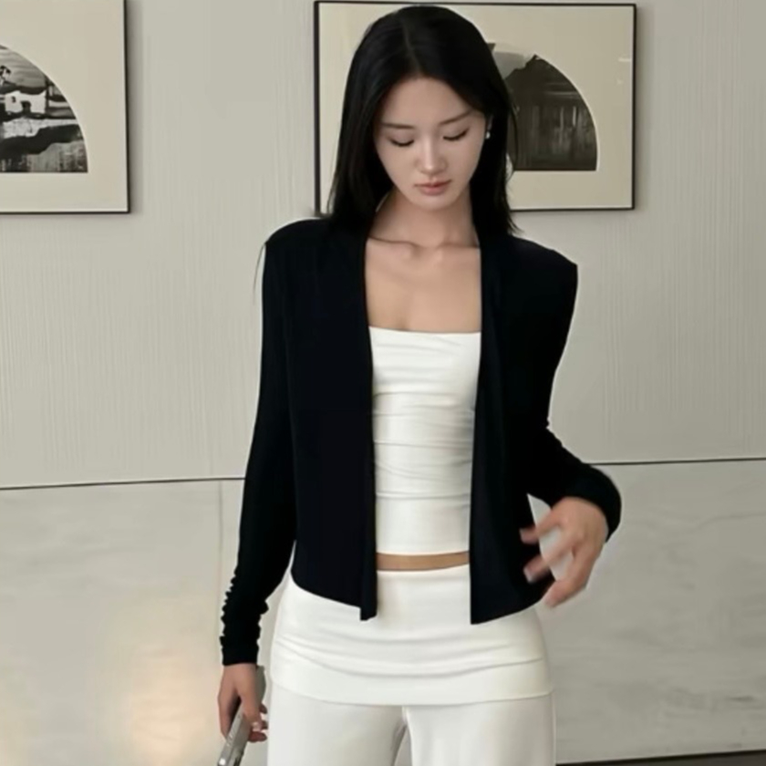 Áo cadigan chất thun co giãn đủ màu, áo khoác ngoài dáng vừa basic trơn LABEL A75