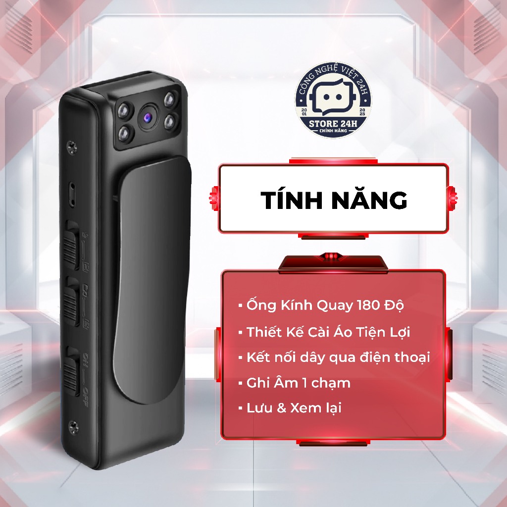 Camera M11 Full HD 1080, Ghi Âm, Quay Hồng Ngoại , Cam Giấu Kín Mini, Không Phát Sáng, Cam Mini