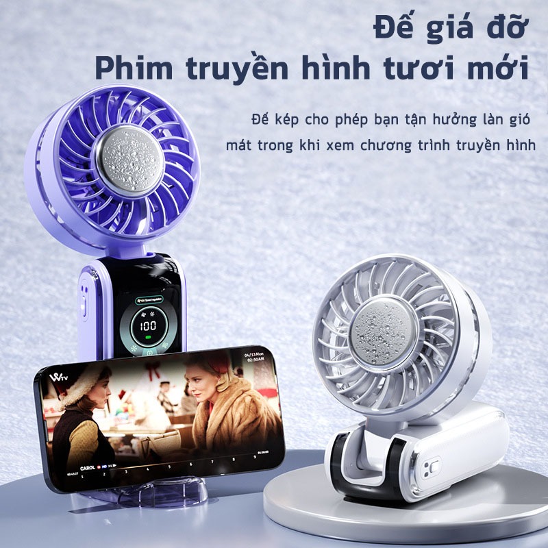 EXYT Quạt năng lượng mặt trời Mini có thể gập lại 4000 mAh Turbo Jet có thể sạc lại cầm tay Gió mạnh