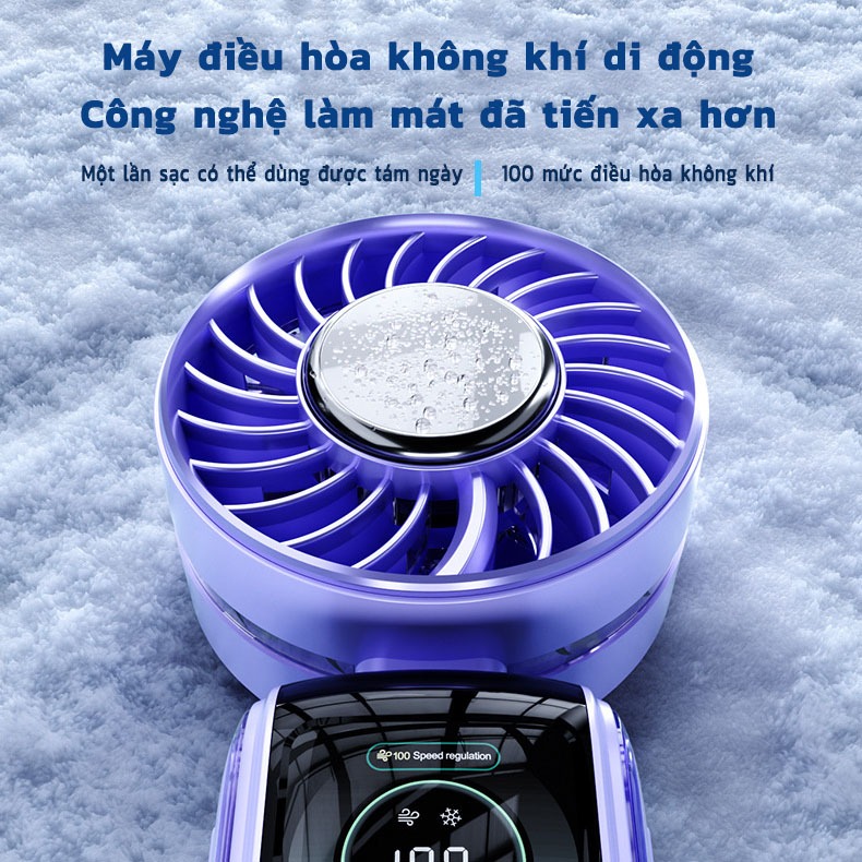 EXYT Quạt năng lượng mặt trời Mini có thể gập lại 4000 mAh Turbo Jet có thể sạc lại cầm tay Gió mạnh