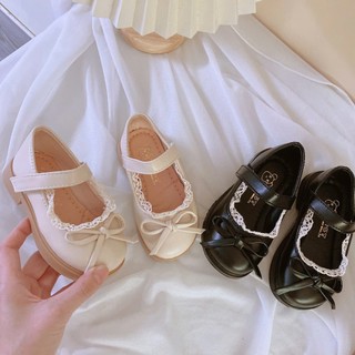 Size 21-35 MỚI Giày Búp Bê, Dép Quai Hậu Ren Phối Nơ Vintage Cho Bé Gái K079