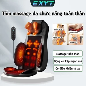 EXYT Đệm Massage Toàn Thân 3D & Sưởi Hồng Ngoại - Giảm Đau Lưng, Thư Giãn Cổ/Chân - Cho Xe Hơi và Nhà