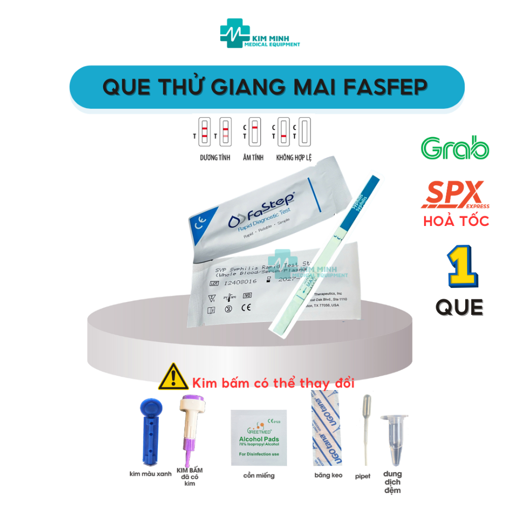 Que thử Giang mai, HPV, HIV tại nhà Fastep | Shopee Việt Nam