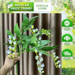 cành hoa linh lan vip 5 nhánh-50cm- hoa nhựa mô phỏng-trang trí bình hoa , không gian, quán cà phê, sự kiện...