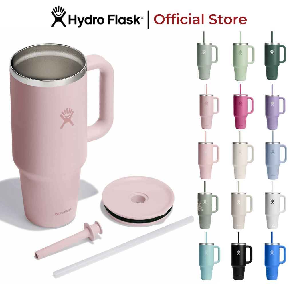 Ly giữ nhiệt Hydro Flask 1183ml Around Travel Tumbler 40 oz kèm ống hút, chính hãng, giữ nhiệt tốt
