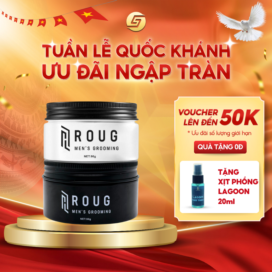 [VERSION 4] Combo Sáp Vuốt Tóc ROUG Trắng - Đen phù hợp cho nhiều chất ...