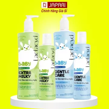Sữa Tắm Gội Cho Bé Lactacyd CHÍNH HÃNG 250ml/500ml - Sữa Tắm Cho Bé Sơ Sinh Dịu Nhẹ, Thơm Lâu, Sữa Tắm Gội Trẻ Em Japari