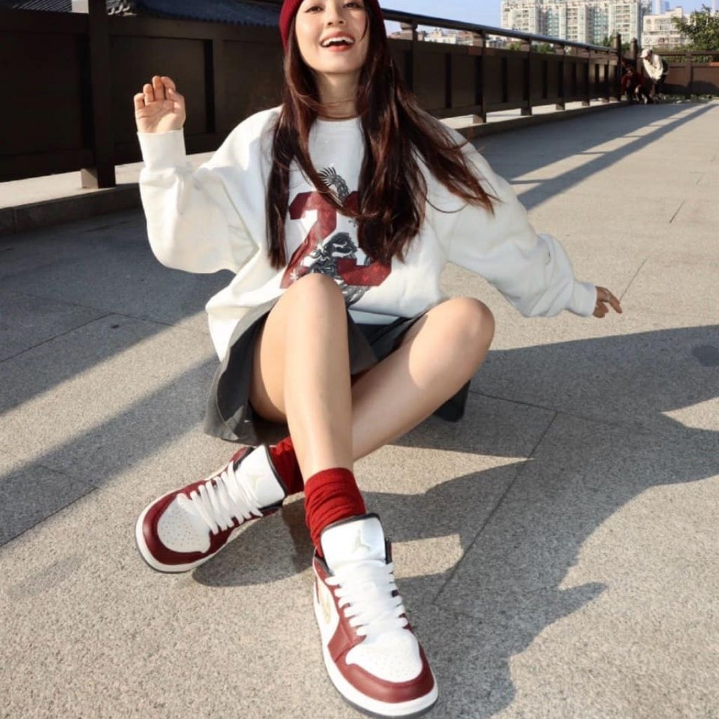 Giày Low SE Year of the Dragon Nam Nữ Đi Học Đi Chơi, Giày Đỏ Vệt Vàng Cân Mọi Outfit || JA06