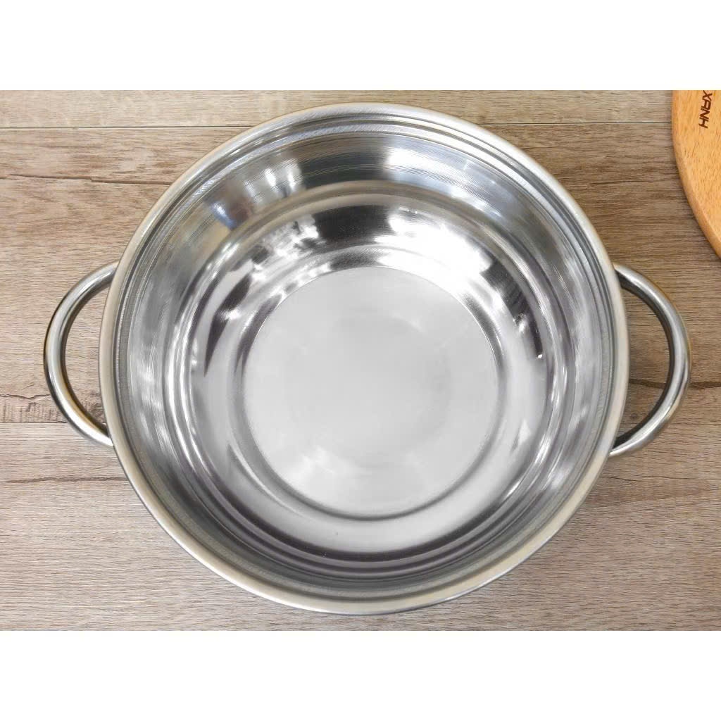 Nồi Inox 26cm - Nồi Lẩu, Nồi Nấu Canh Cho Gia Đình Quán Ăn Tiện Lợi