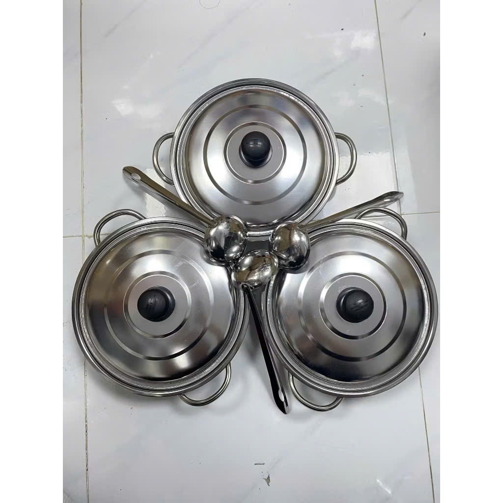 Nồi Inox 26cm - Nồi Lẩu, Nồi Nấu Canh Cho Gia Đình Quán Ăn Tiện Lợi