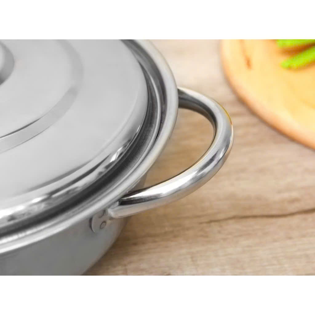 Nồi Inox 26cm - Nồi Lẩu, Nồi Nấu Canh Cho Gia Đình Quán Ăn Tiện Lợi