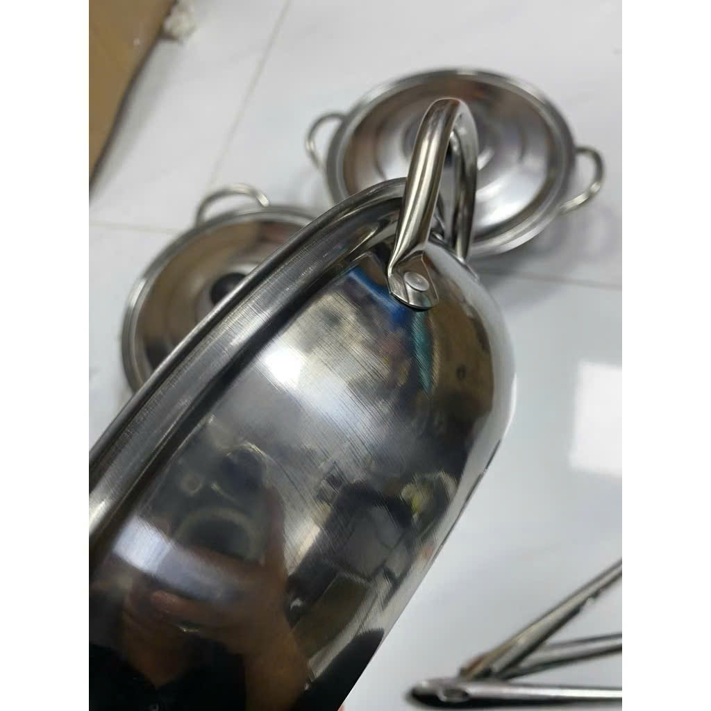 Nồi Inox 26cm - Nồi Lẩu, Nồi Nấu Canh Cho Gia Đình Quán Ăn Tiện Lợi