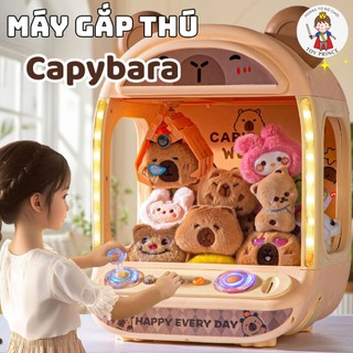 Máy Gắp Thú Capybara Kích Thước Lớn Có Nhạc Và Đèn Kèm Xu Đếm Thời Gian Có Sẵn Nhiều Gấu Bông Cute Quà Cực Xinh Cho Bé
