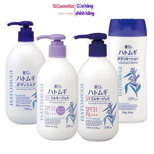 Dưỡng thể trắng da Hatomugi ban đêm 400ml The Body Milk Nhật Bản