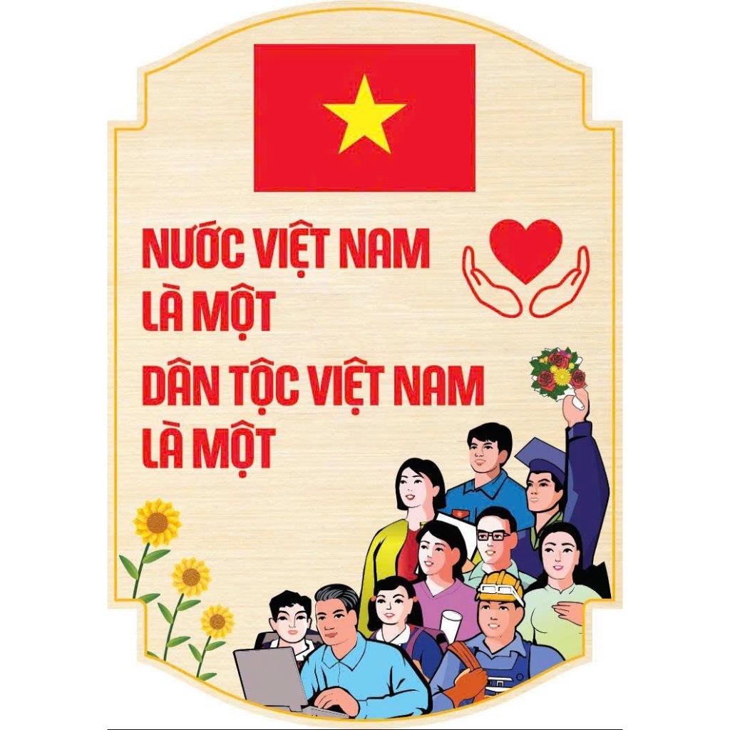 Tranh treo lớp học – Trang trí góc học tập – CHỦ ĐỀ Việt Nam – Có dây treo