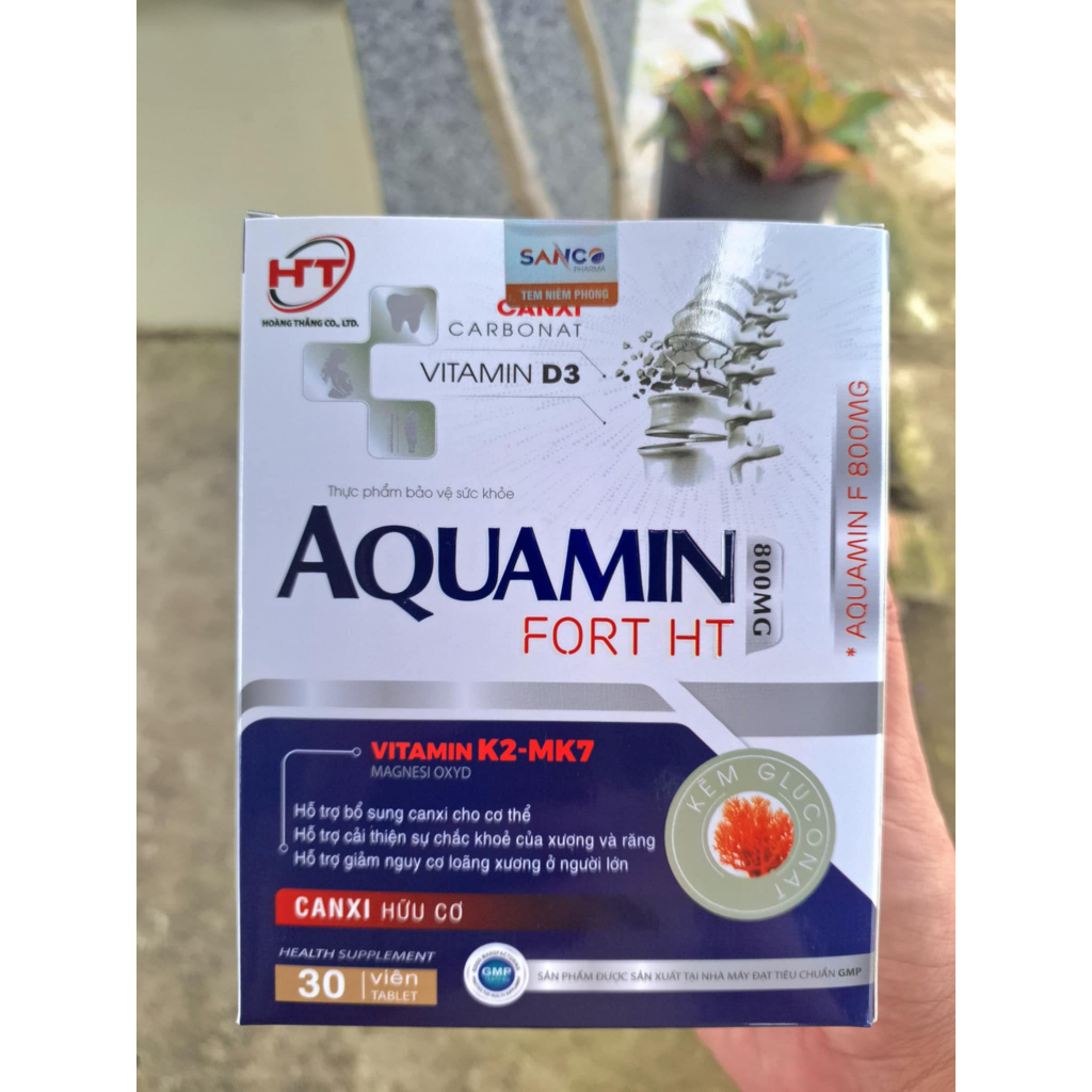 (Hộp 30v) Canxi Hữu Cơ AQuamin, Chỉ 1 Viên Mỗi Ngày Giúp Phát Triển Chiều Cao ở Trẻ, Giảm Tê Tay Chân, Chuột Rút