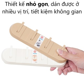Thanh dán tường 4 móc gập gọn nhựa VIỆT NHẬT - Treo đồ, quần áo, chịu lực, siêu dính - 2811