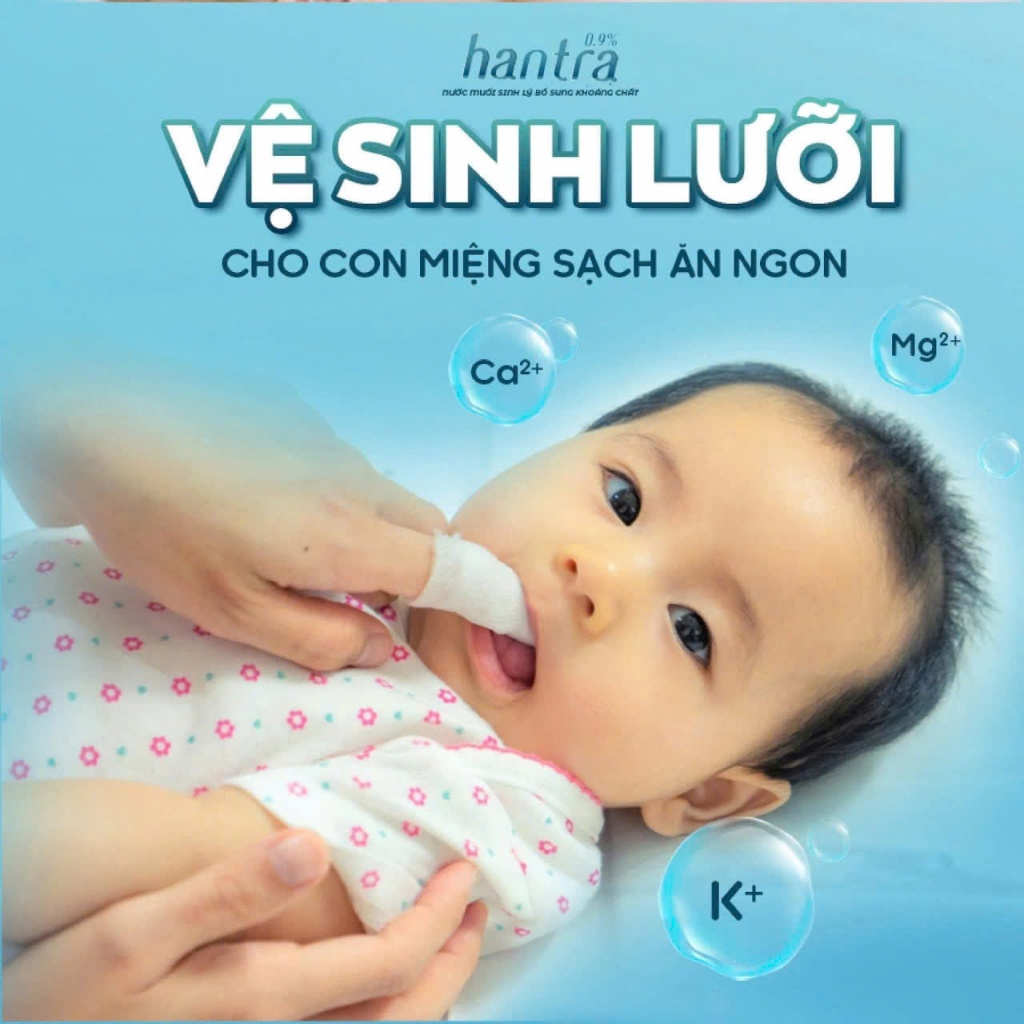 Nước muối sinh lý nhỏ mắt mũi Hantra 0,9% vệ sinh, giảm khô mắt ( 12 lọ x5ml )