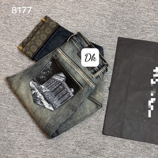 Quần Jean Nam 2 màu Ống Đứng Slim Fit Co Giãn Thời Trang Cá Tính | Quần Jean Nam Đẹp Phong Cách Trẻ Trung