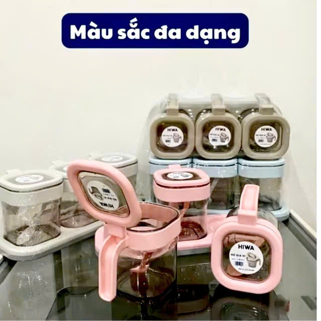 Bộ Hũ Đựng Gia Vị Vuông, Hũ Gia Vị Sang Trọng
