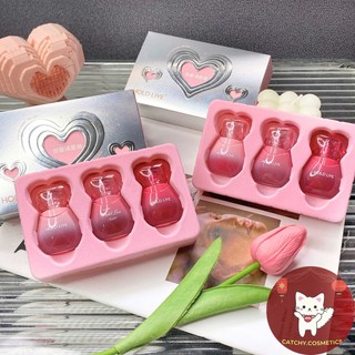 [HOLD LIVE] Set 3 Son Hold Live Vỏ Bạc Trái Tim, Cute Ode Lip Glaze, 4.5gx3 (HL777)