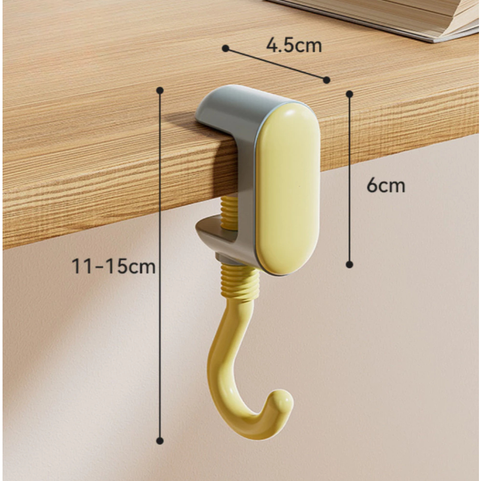 Móc Treo Balo, Túi Xách Cứng Cáp, Móc Treo Đồ Cạnh Bàn Có Thể Xoay Điều Chỉnh Dễ Dàng