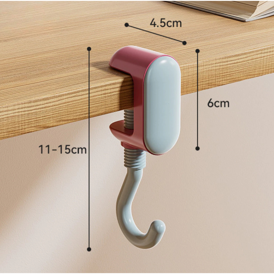 Móc Treo Balo, Túi Xách Cứng Cáp, Móc Treo Đồ Cạnh Bàn Có Thể Xoay Điều Chỉnh Dễ Dàng