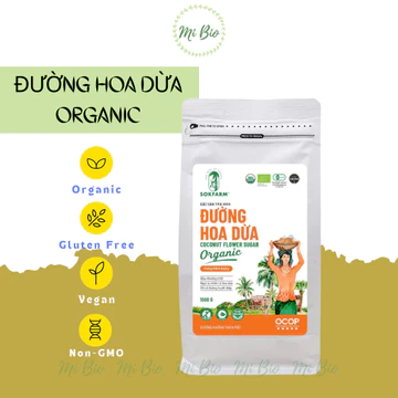 Đường hoa dừa cô đặc Organic gói 1kg Palm Syrup Vietnipa - Đường ăn kiêng - Ăn Chay - Ăn thực dưỡng - MiBio