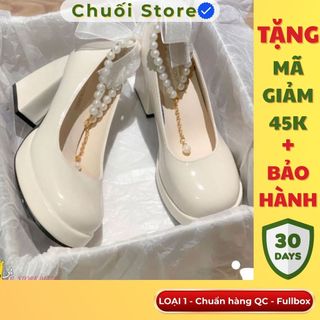 Giày cao gót nữ da PU tổng hợp dệt vải đế cao su đáng yêu thanh lịch tinh tế nhẹ nhàng
