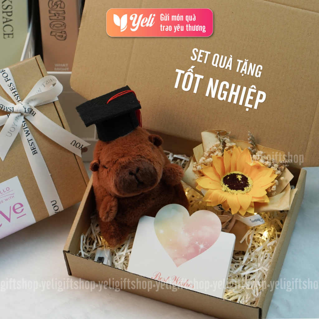 Quà tặng Tốt Nghiệp hoa gấu cho bạn bè, người thân, Set quà hoa gấu Tốt Nghiệp tặng người yêu, bạn gái, xinh xắn