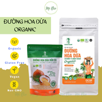 Đường hoa dừa cô đặc Organic gói 300gr 1000gr Palm Syrup Sokfarm - Đường ăn kiêng - Ăn Chay - Ăn thực dưỡng - MiBio