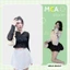 Áo Lưới Tay Dài Cổ V MCA Đính Nơ Dễ Thương A5993