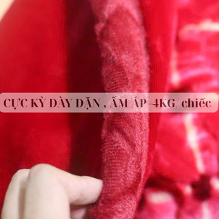 Chăn Lông Tuyết 3 Lớp 5Kg Cỡ Lớn - Chăn Đông Siêu Ấm Áp ềmM Mịn, Bất Chấp Đại Hàn - Dễ dàng giặt máy