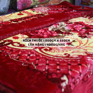 Chăn Lông Tuyết 3 Lớp 5Kg Cỡ Lớn - Chăn Đông Siêu Ấm Áp ềmM Mịn, Bất Chấp Đại Hàn - Dễ dàng giặt máy