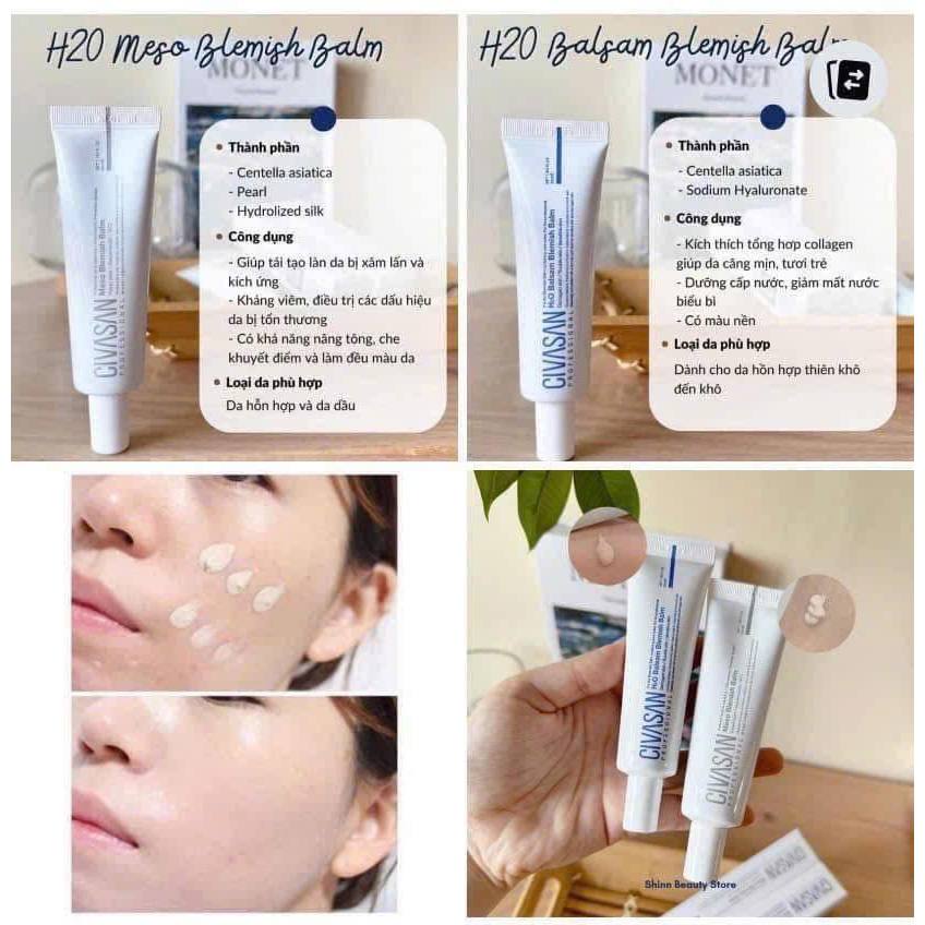 Kem dưỡng nâng tone Civasan Meso H2O Blemish Balm