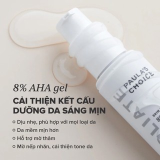 Aha paula choice gel tẩy tế bào chết SKIN PERFECTING 8% AHA GEL EXFOLIANT 15/100ml
