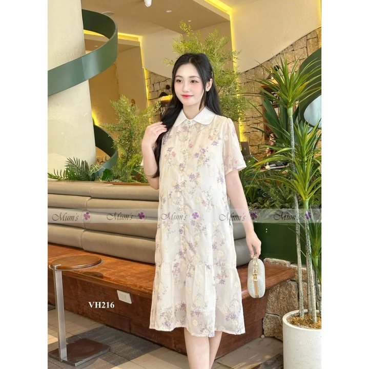 Đầm suông, đầm bầu xinh Mum's shop VH216 đầm bầu công sở thanh lịch, trẻ trung, gọn dáng