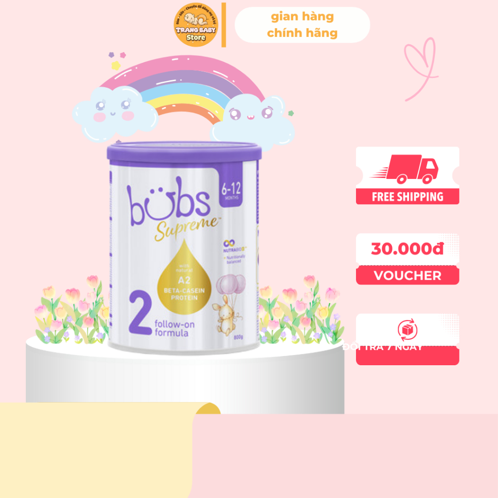 [Date 2027 ][Thùng] Sữa Bubs Supreme Đạm A2 Số 1, 2, 3 Hộp 800g - Sữa ...