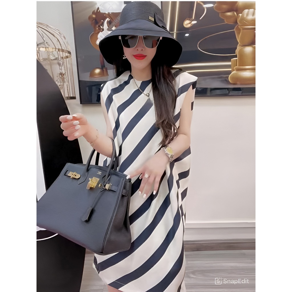 ( Có đệm vai ) Đầm nữ suông Váy sát vách dáng ngắn form rộng không cổ  bigsize mặc được trẻ trung thể thao cute T1233G