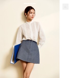 Áo Nữ Eyelet Blouse Long Sleeves, Chất Vải Boi Thêu Cotton Hoa Nhí Thoải Mái, WKI077 SOME HOW STORE