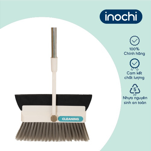 Bộ chổi & ky đa năng tiện lợi inochi, đầu xoay 360 độ quét sạch bụi mịn, tóc, rác vụn