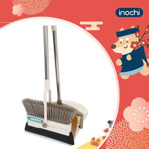 Bộ chổi & ky đa năng tiện lợi inochi, đầu xoay 360 độ quét sạch bụi mịn, tóc, rác vụn