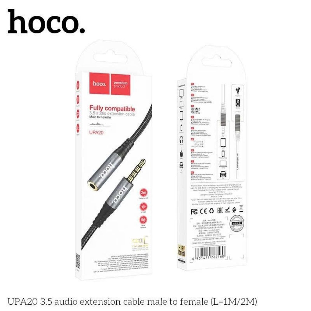 Cáp chuyển đổi 3.5 Hoco UPA20 dài 2m và 1m.