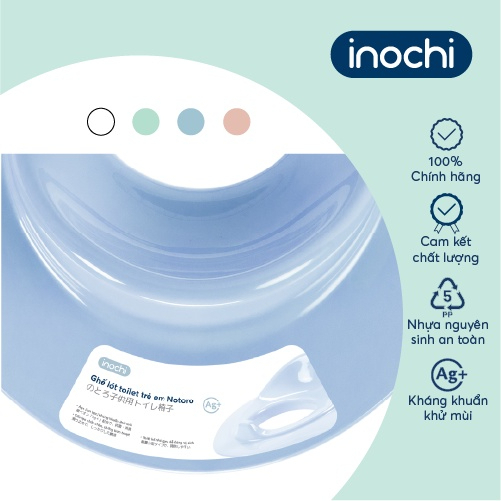 Ghế lót Toilet inochi, thiết kế miếng đệm chống trơn trượt, bệ lót bồn cầu cho bé, inochi store hcm