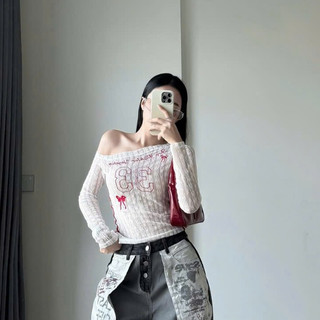 Áo Viền Số 33 Lưới Thiết Kế Lệch Vai New Trend BODY Nữ