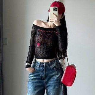Áo Viền Số 33 Lưới Thiết Kế Lệch Vai New Trend BODY Nữ