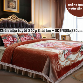 [VIDEO+ẢNH THẬT] Chăn Siêu Tuyết Thái Lan 3 Lớp 3kg Nhập Khẩu - Siêu Ấm Mềm Mịn Bất Chấp Đại Hàn